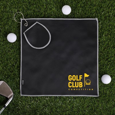 Fairway Recycled Golf Towel With Ball Cleaning Pouch